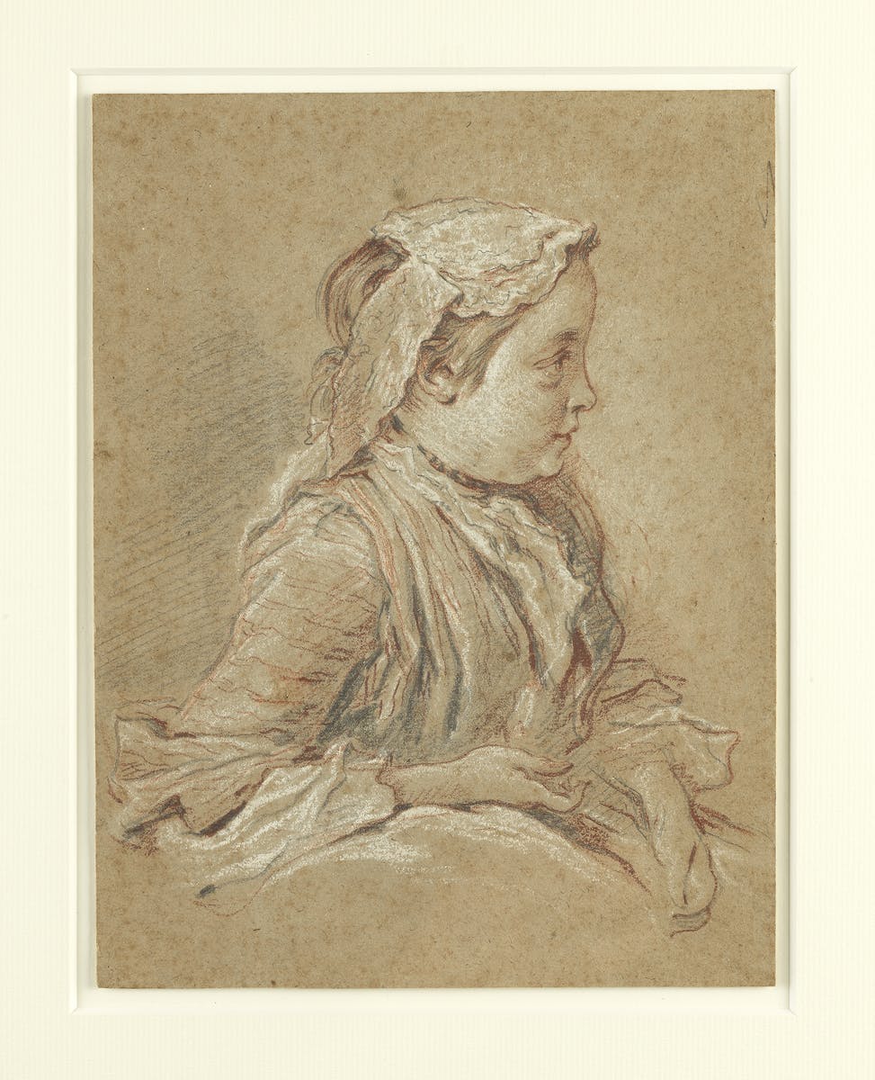 François Boucher, Jonge vrouw met kanten muts